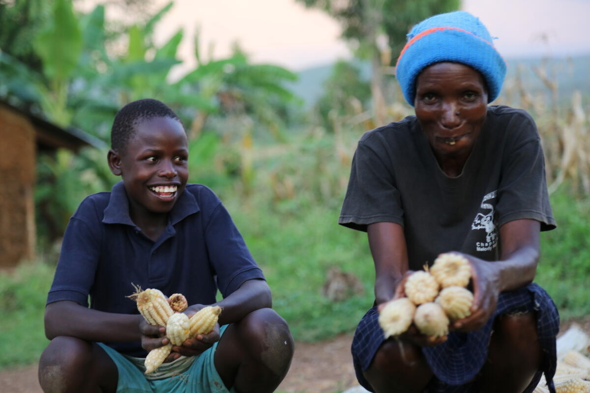 13-year-old Naaman and his mother, Pamela, from Kenya.