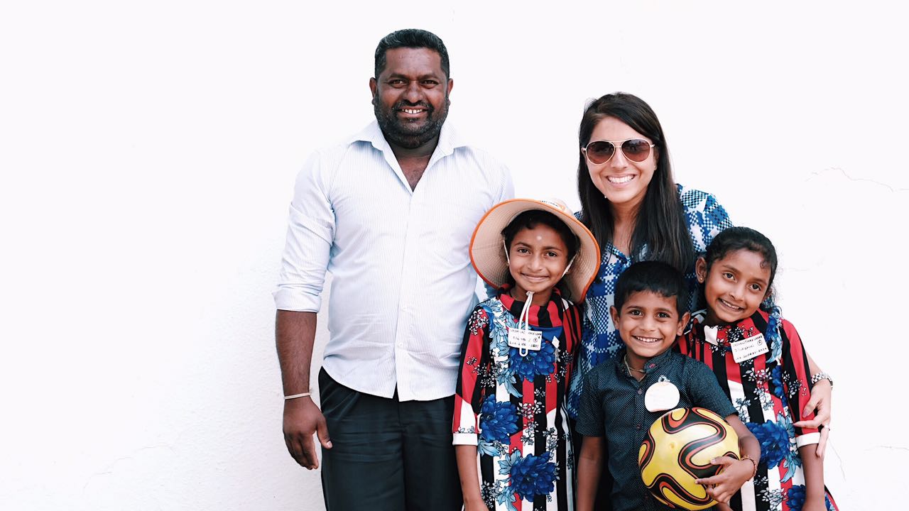 Nalini with local children 