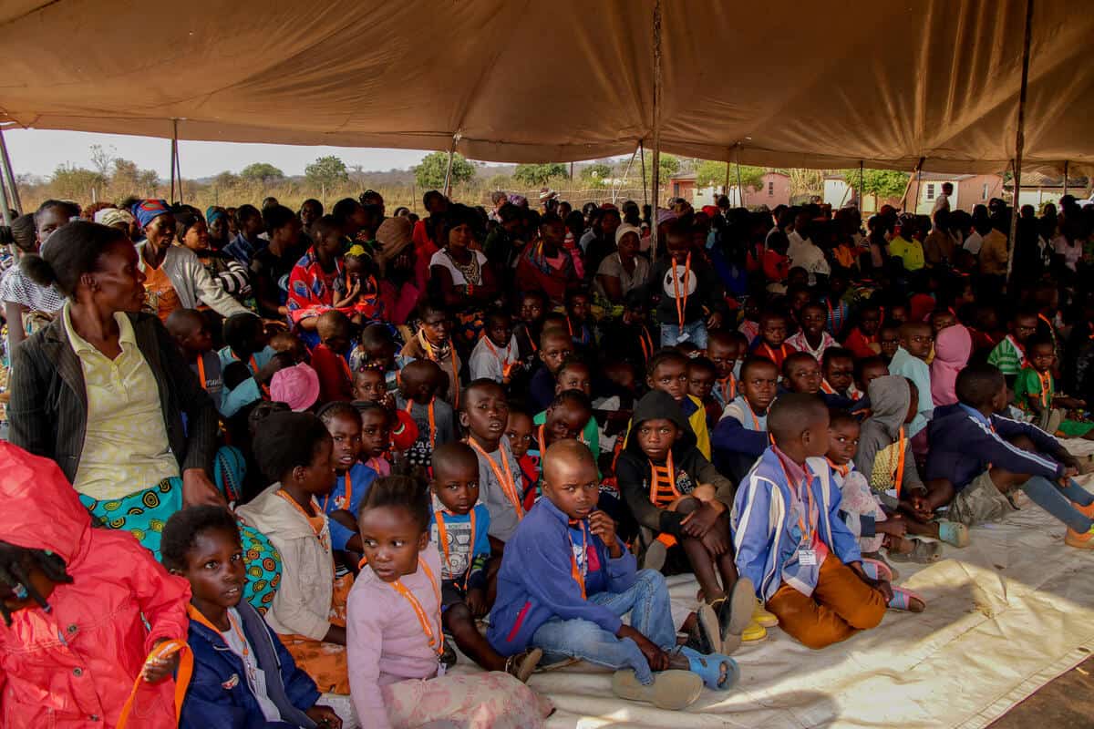 Children playing after the Choosing Party 