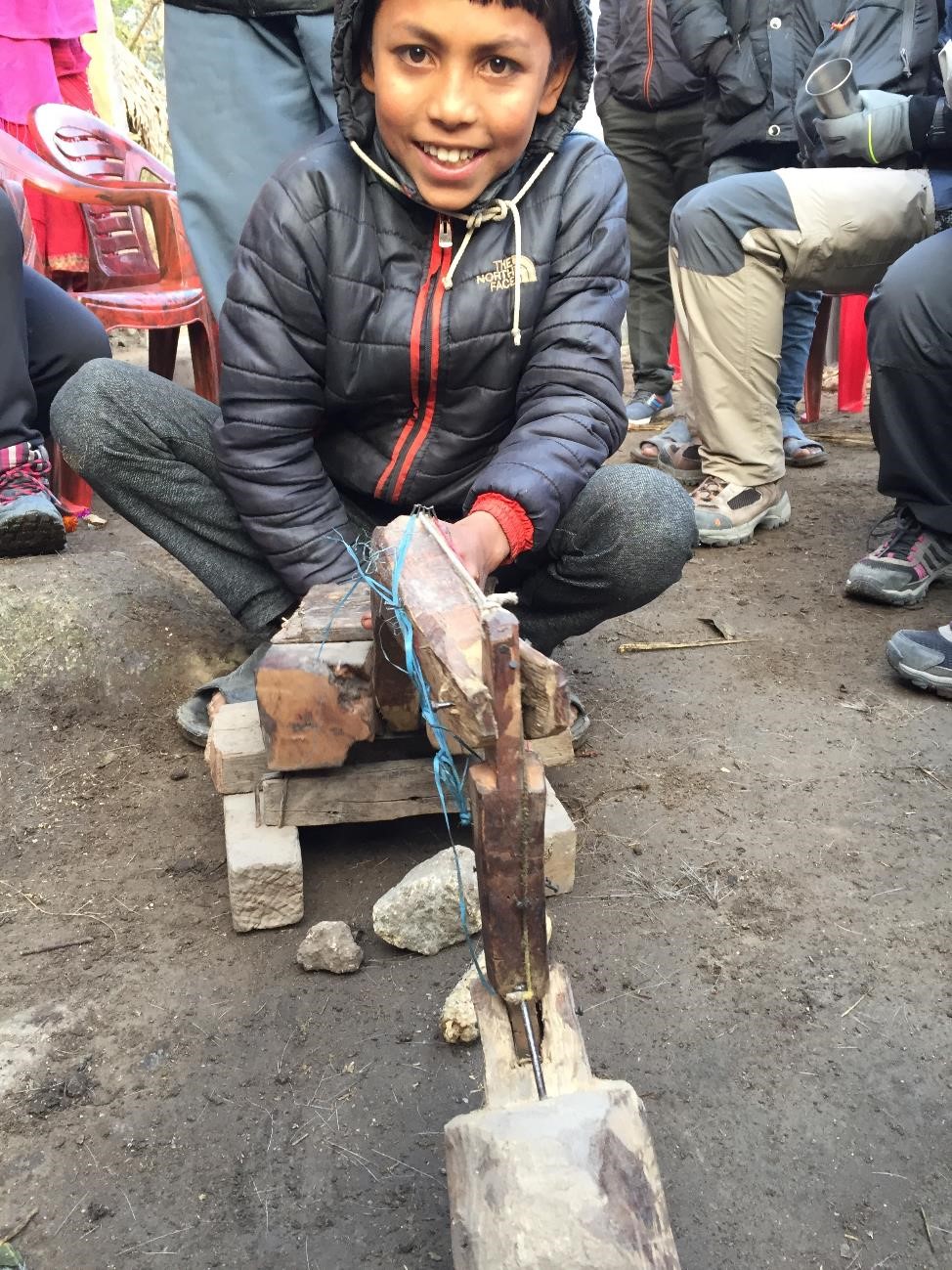 Principal's son with his digger