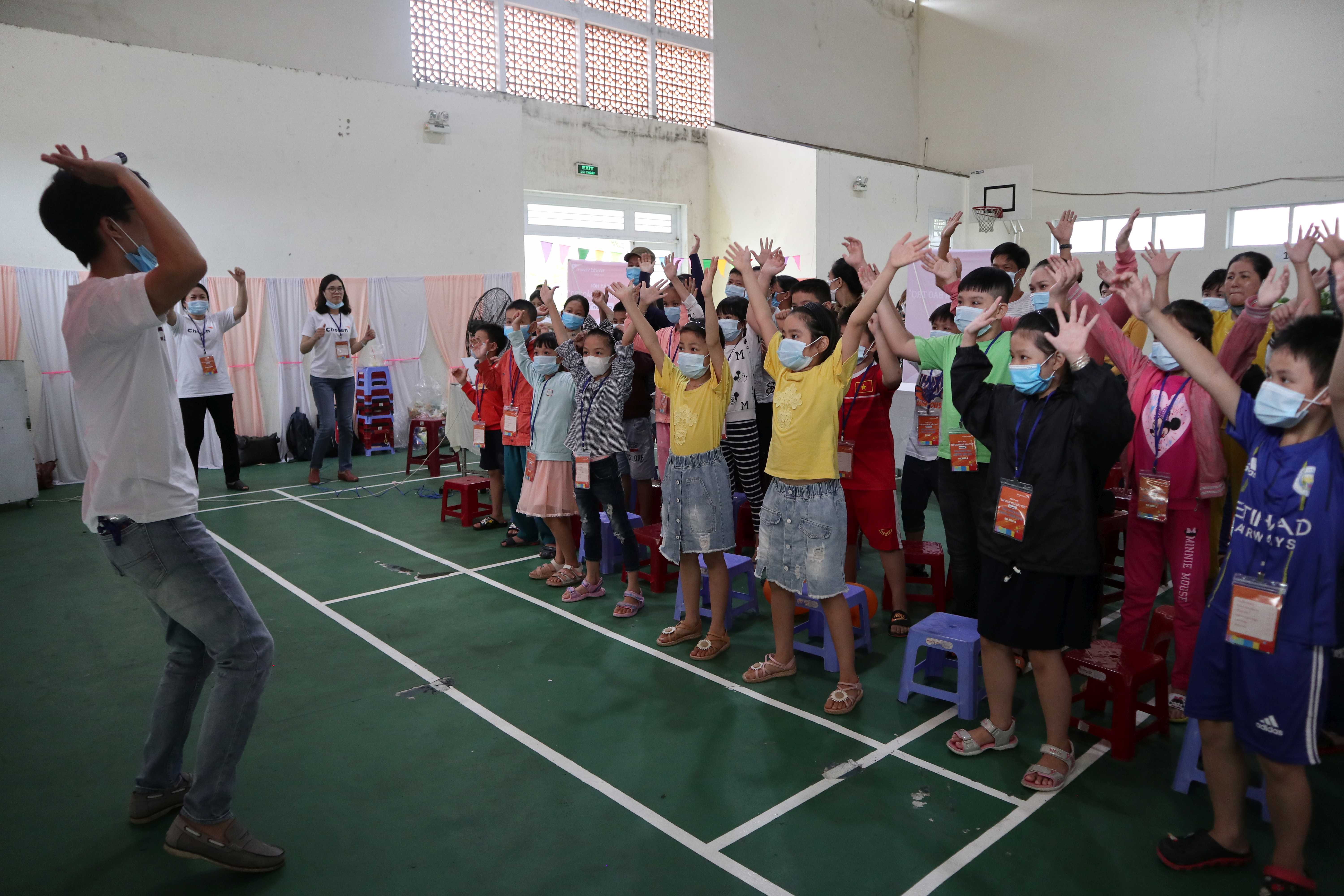 Children participating in Chosen gathered at the event space