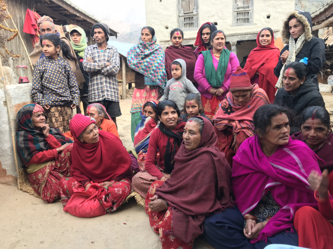 The villagers welcomed us with happy and warm faces