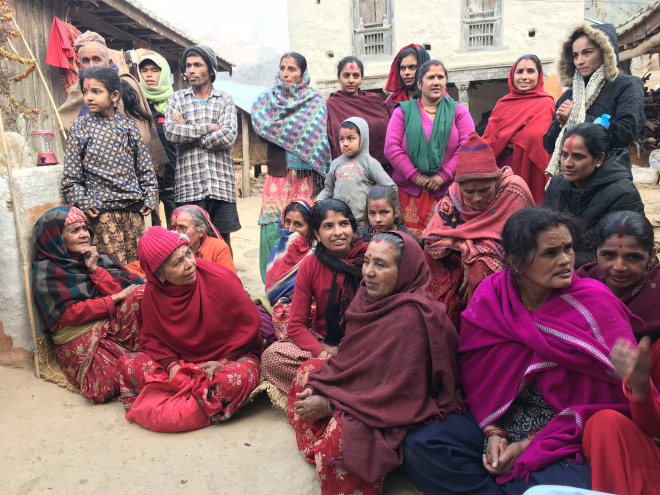 The villagers welcomed us with happy and warm faces