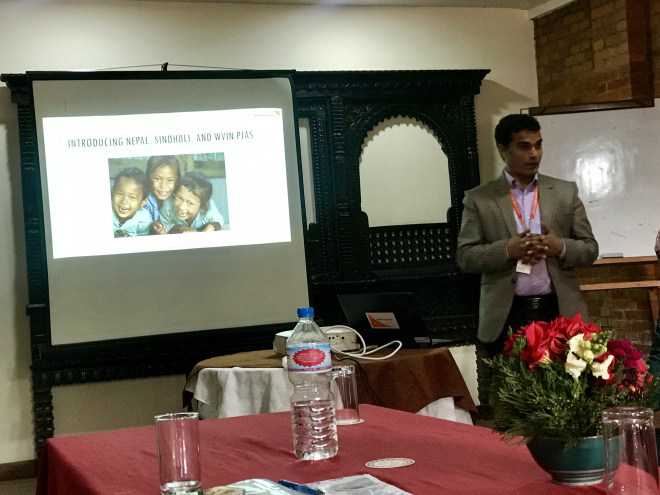 Safety briefing by World Vision Nepal staff at the ADP Office