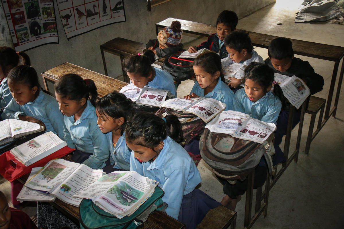 A classroom in Nepal