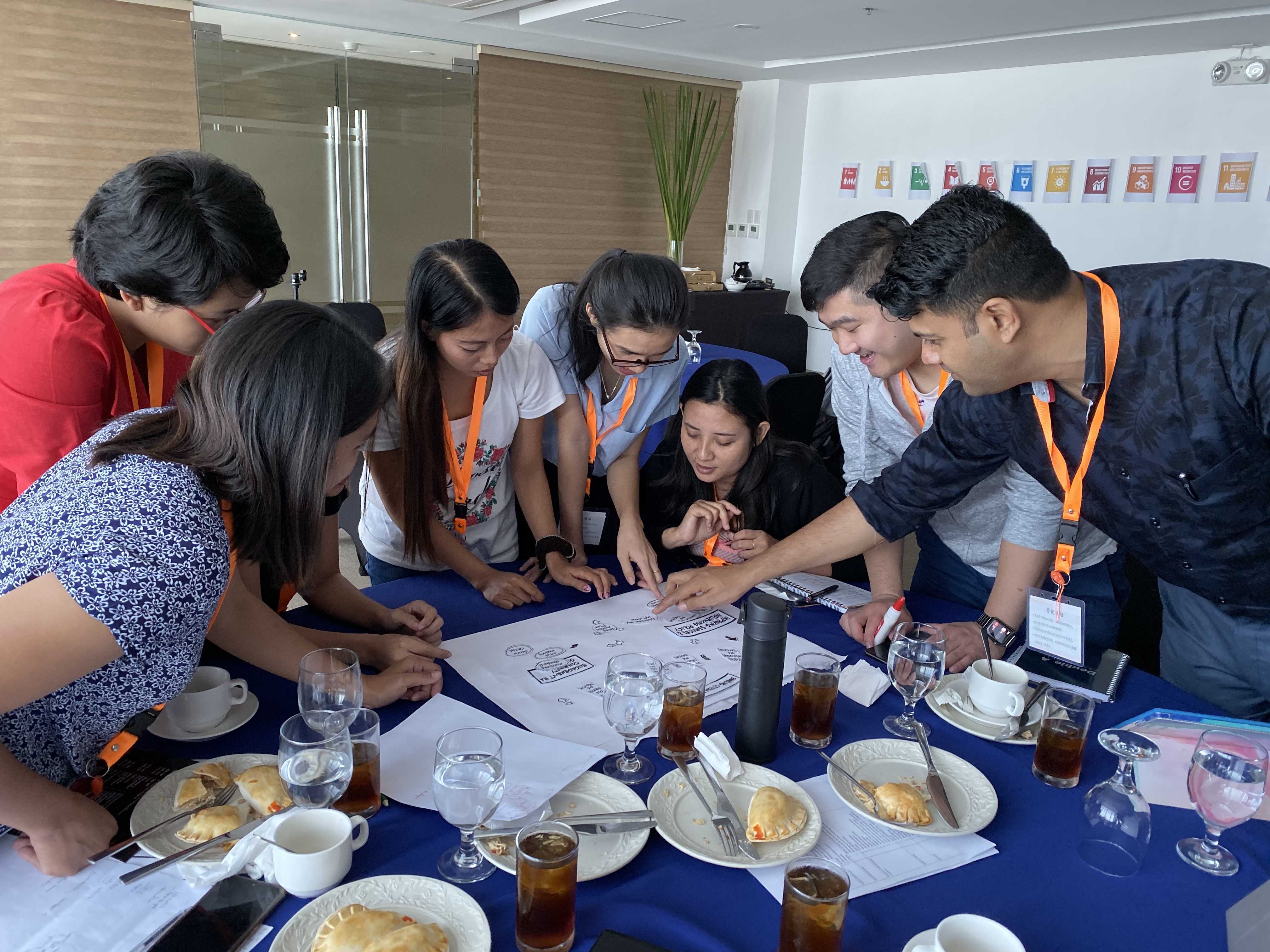 Youths at Deepesh's workshop to learn more about sustainable development goals.