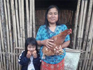 A family with the agricultural support they received