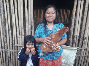 A family with the agricultural support they received 