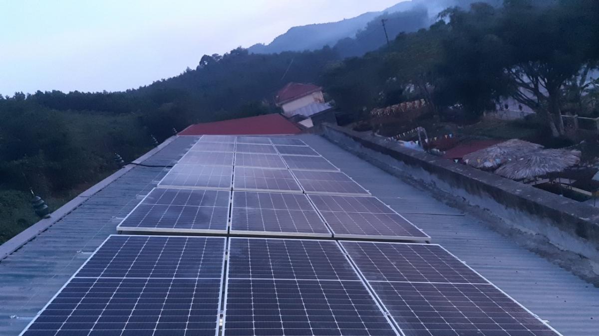 Solar Panels, sponsored by Silicon Connection, installed in the rural school