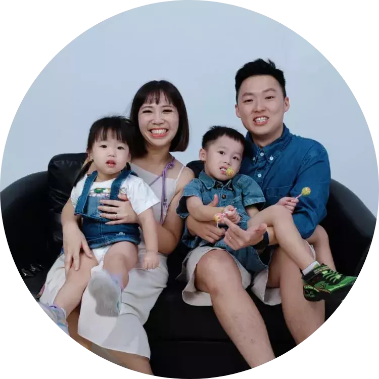 Joey Chan and family as child sponsors