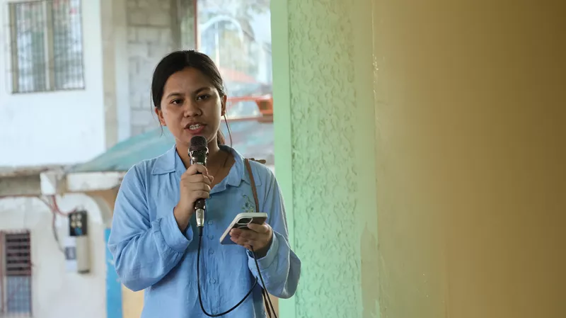 Youth leader sharing the impact of child sponsorship that gave them the hope and opportunity to pursue their dreams 