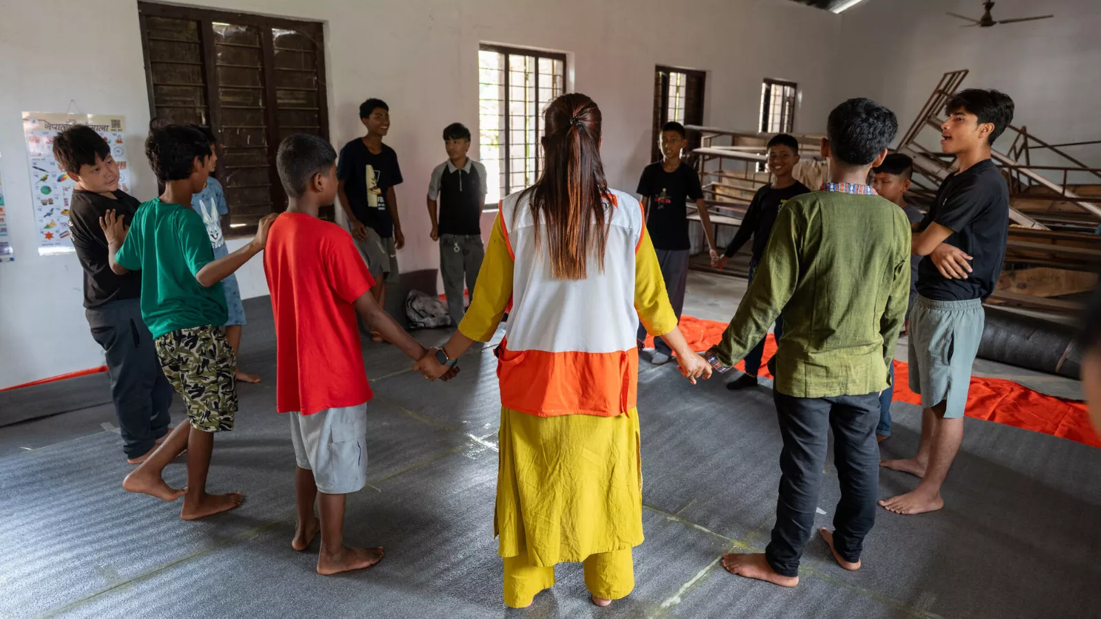 Child-friendly spaces for children who survived Nepal flash flood