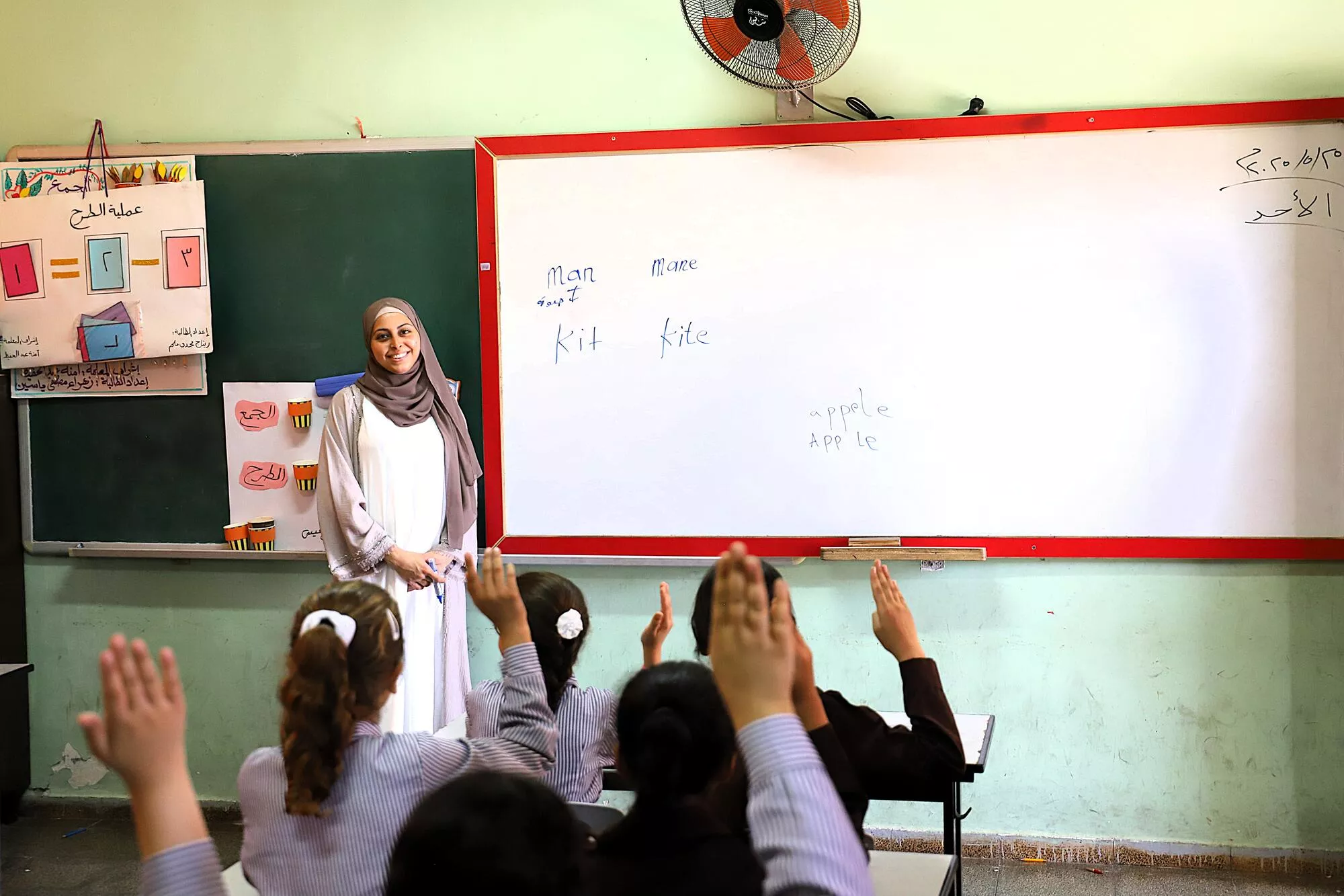 Catch up classes for children in West Bank
