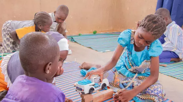  Children playing in a World Vision Child Friendly Spaces For Ebola Outbreak Response