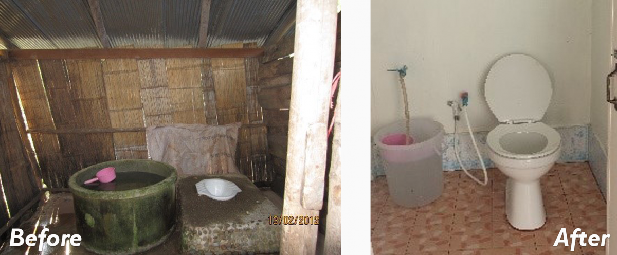Improved latrines ensure improved hygiene for families as well